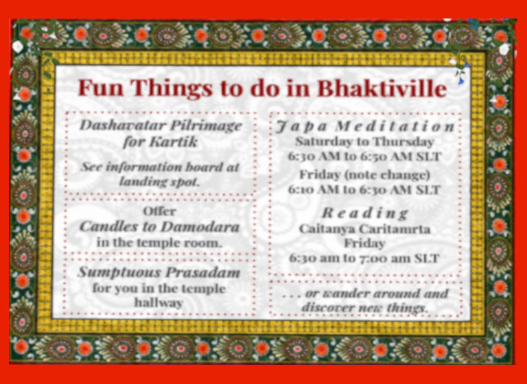 Fun Things to do in Bhaktiville – Radha Krsna – Bhaktiville